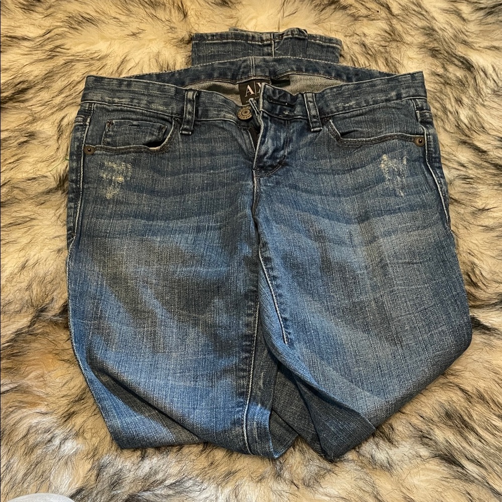 Armani Exchange Women's Classic Blue Straight Leg Jeans Sz 4R